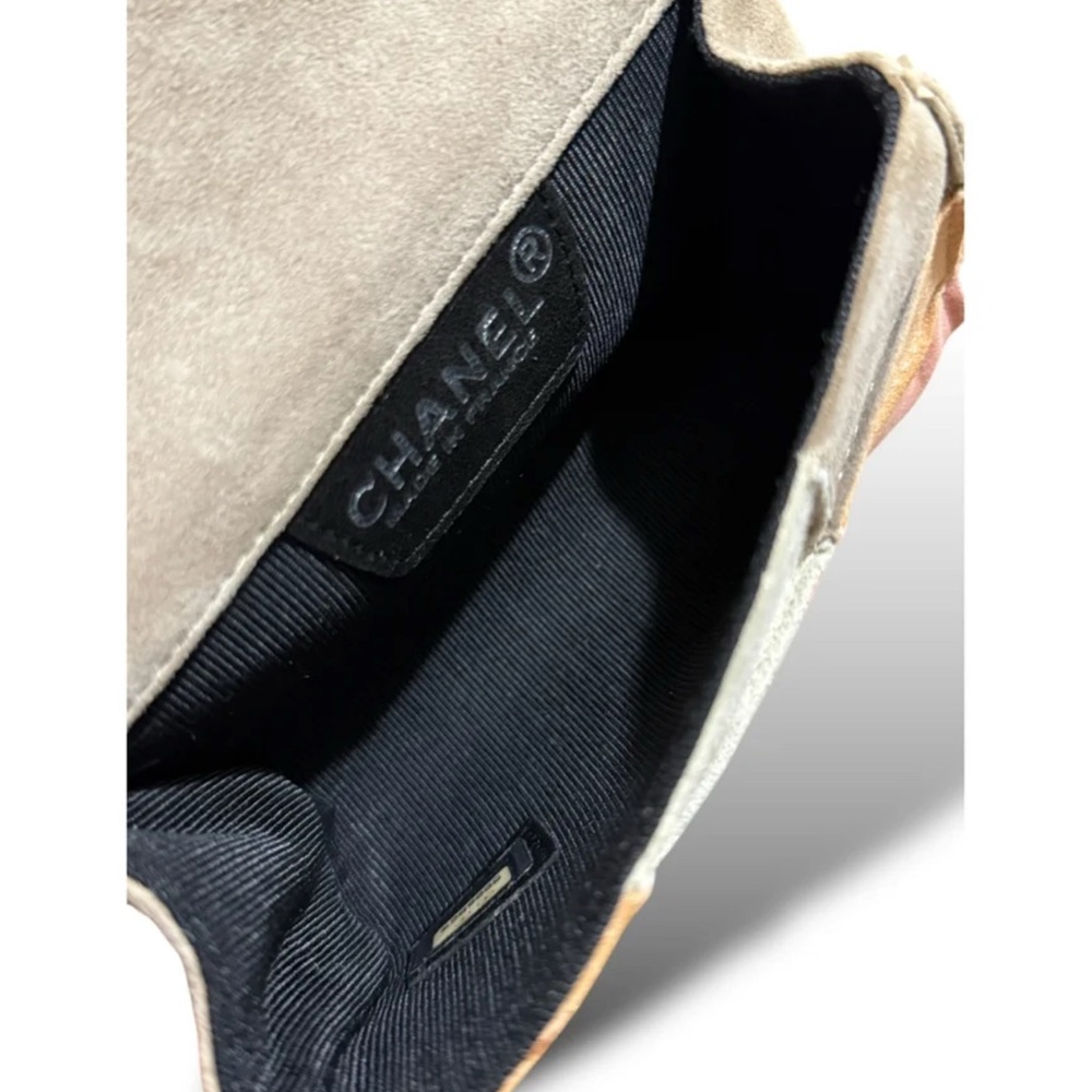 Auth Chanel Patchwork Suede Mini Bag Crystal Cc S… - image 4